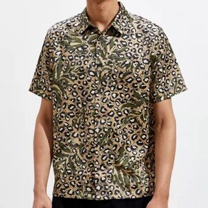 Urban Outfitters Camo Leopard Print Shirt